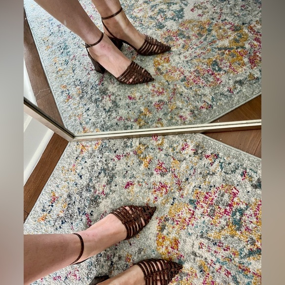 Marc Fisher Brown Strappy Heels - Picture 6 of 6